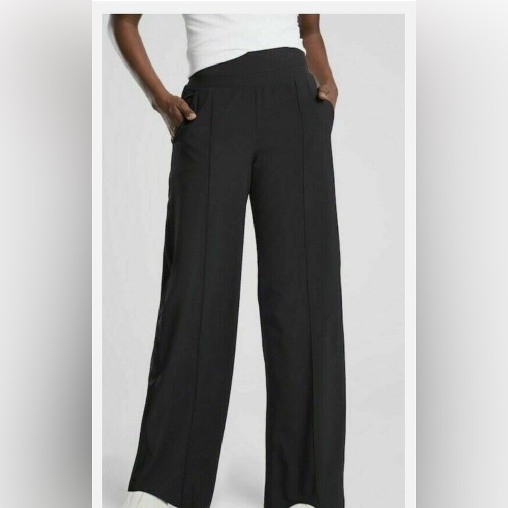 Athleta Nolita Wide Leg Pant. Black. Size 6
